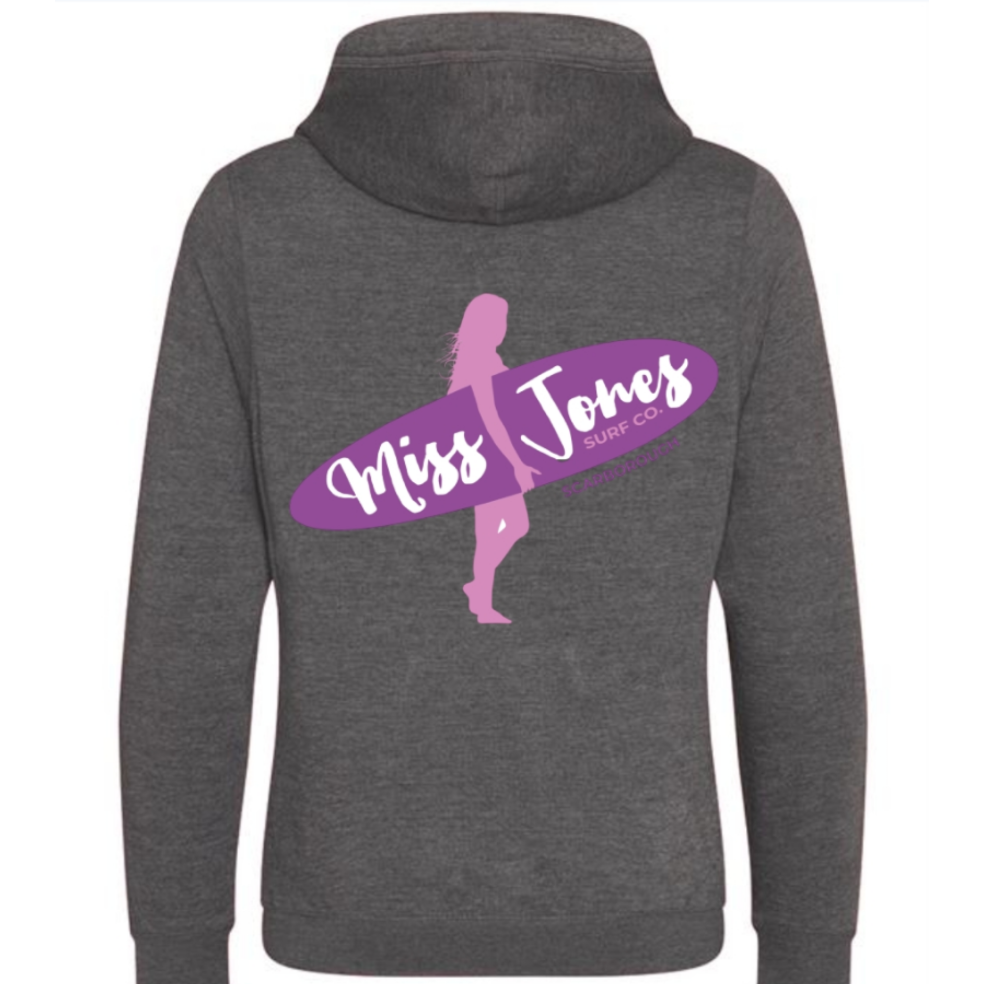 Miss Jones Stitched Logo - Charcoal - Cross Hood - Image 3