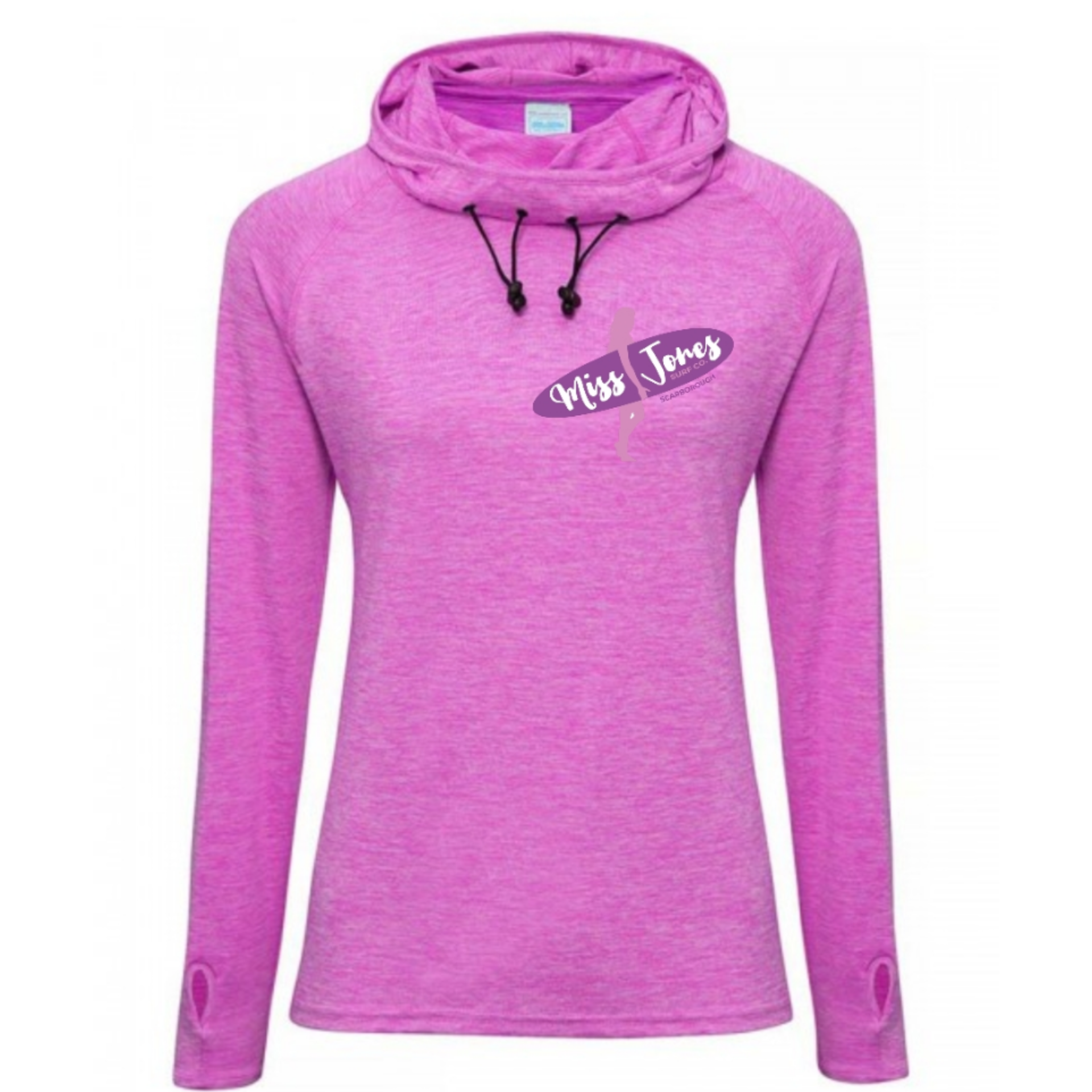 Miss Jones Logo - Raspberry - Cowl Neck