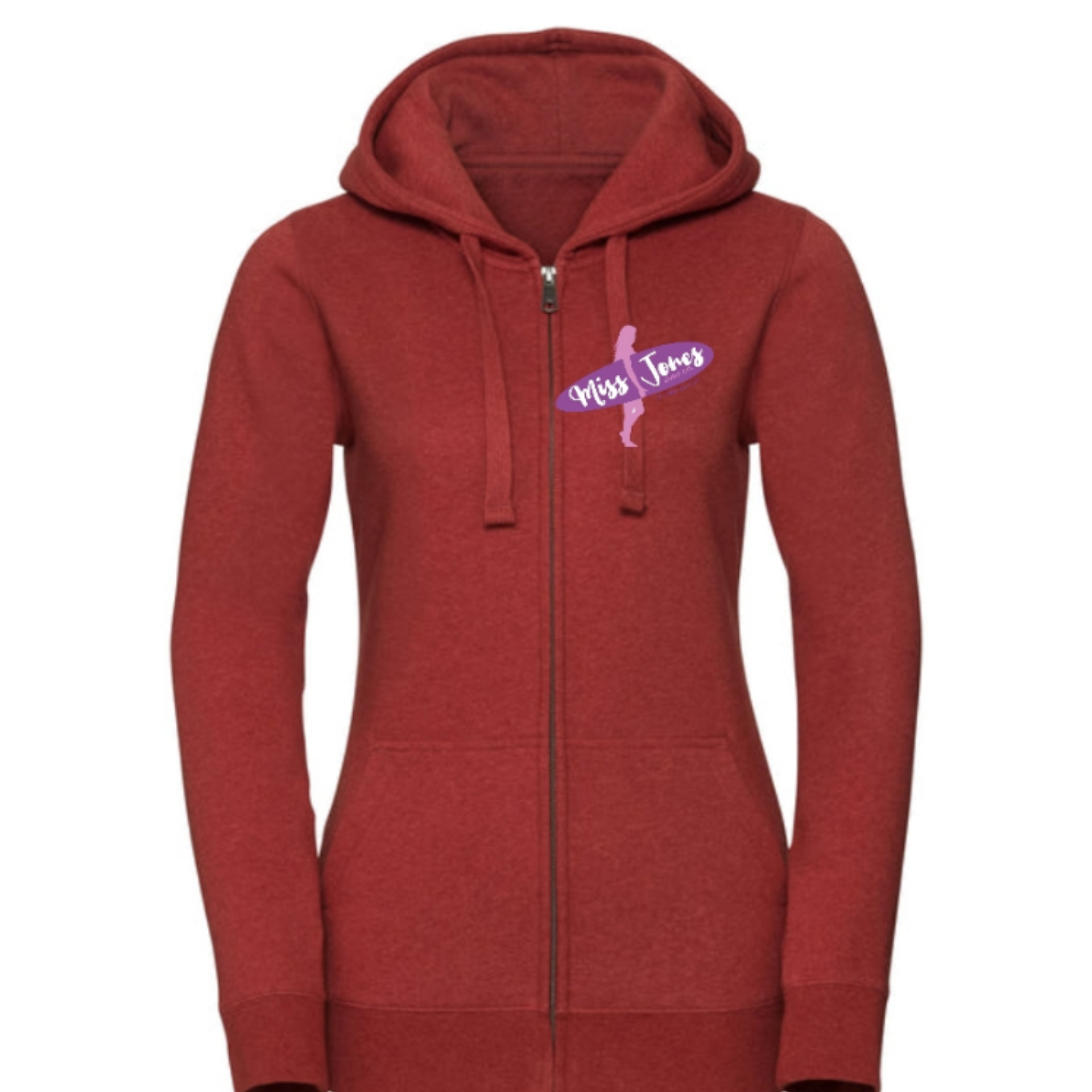 Miss Jones Stitched Logo - Cherry - Zipped
