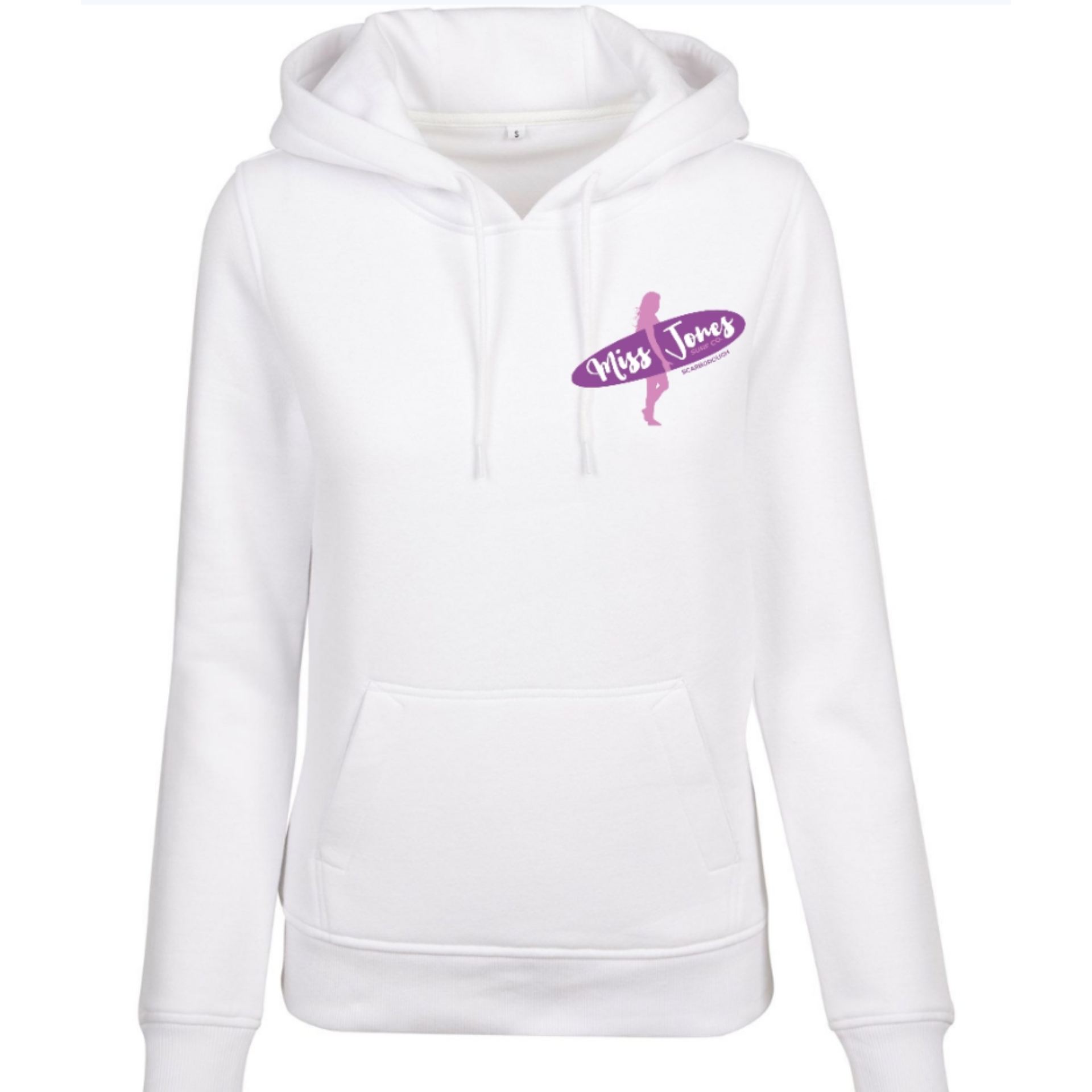 Miss Jones Stitched Logo - White - 100% Organic