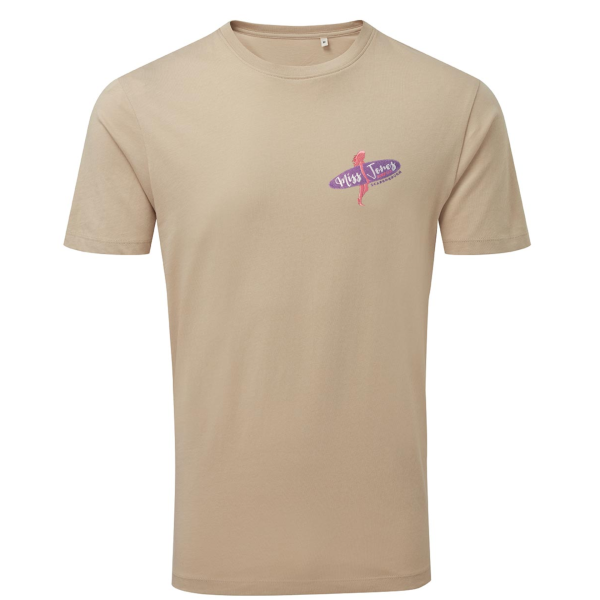 Miss Jones Stitched Logo - Sand- Organic Tee