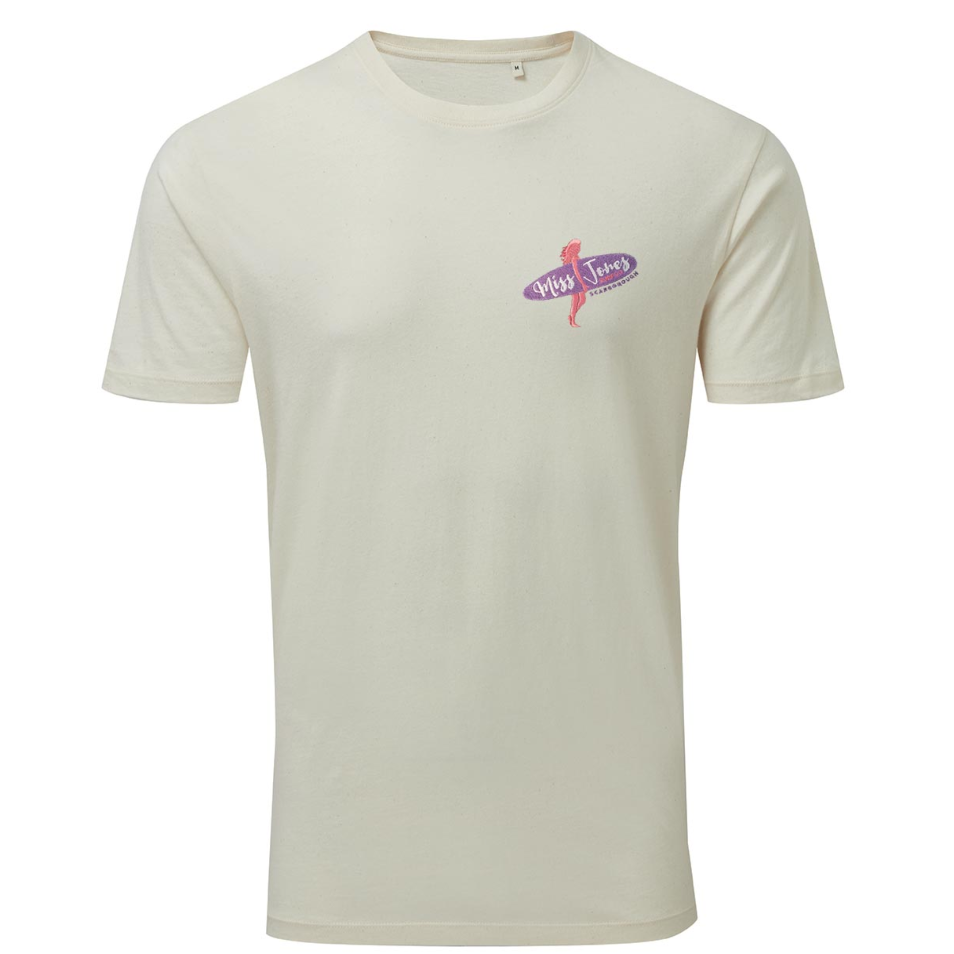 Miss Jones Stitched Logo - Eco Raw - Organic Tee