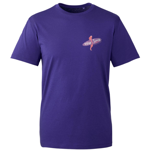 Miss Jones Stitched Logo - Purple - Organic Tee