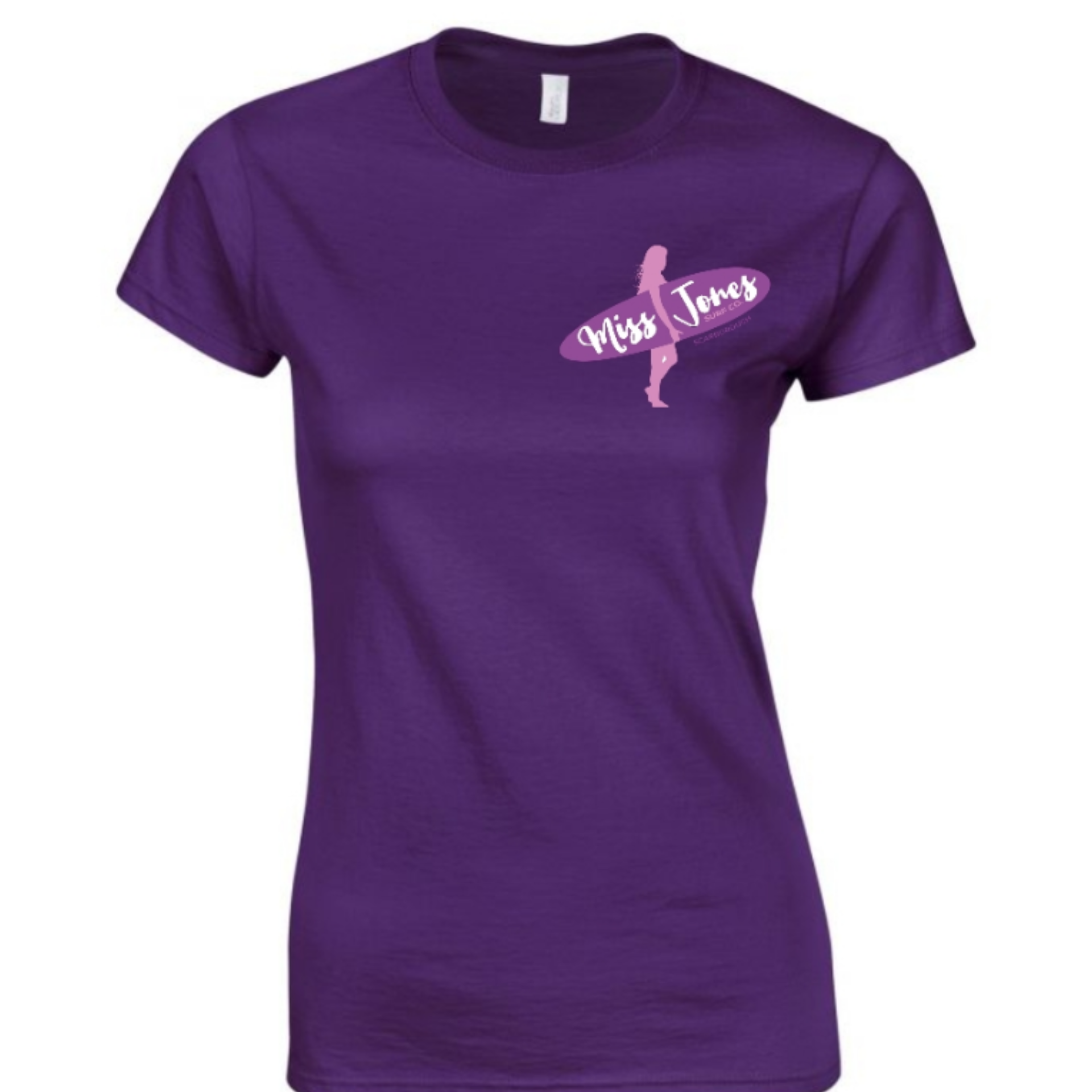Miss Jones Printed Logo - Purple- Ringspun Tee
