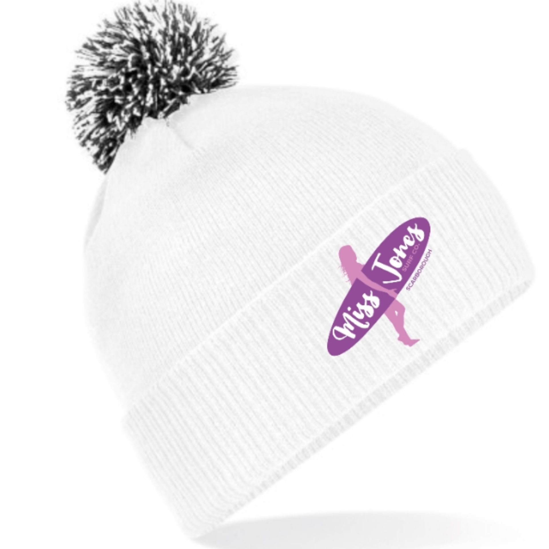 Miss Jones - Two Tone Pom Pom - White /Black