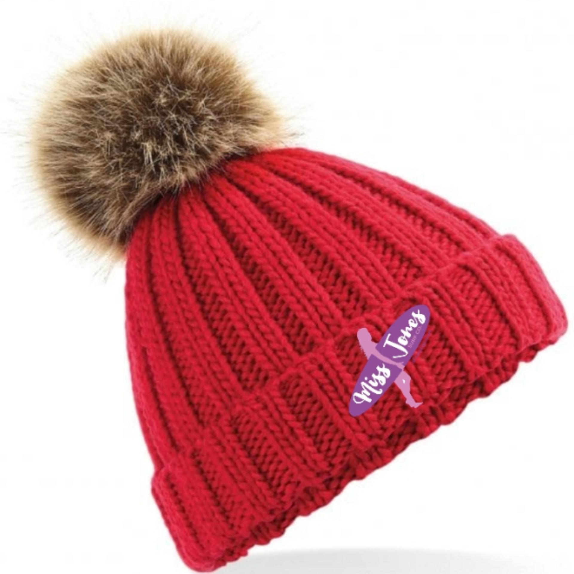 Miss Jones - Fur Pom Pom - Classic Red