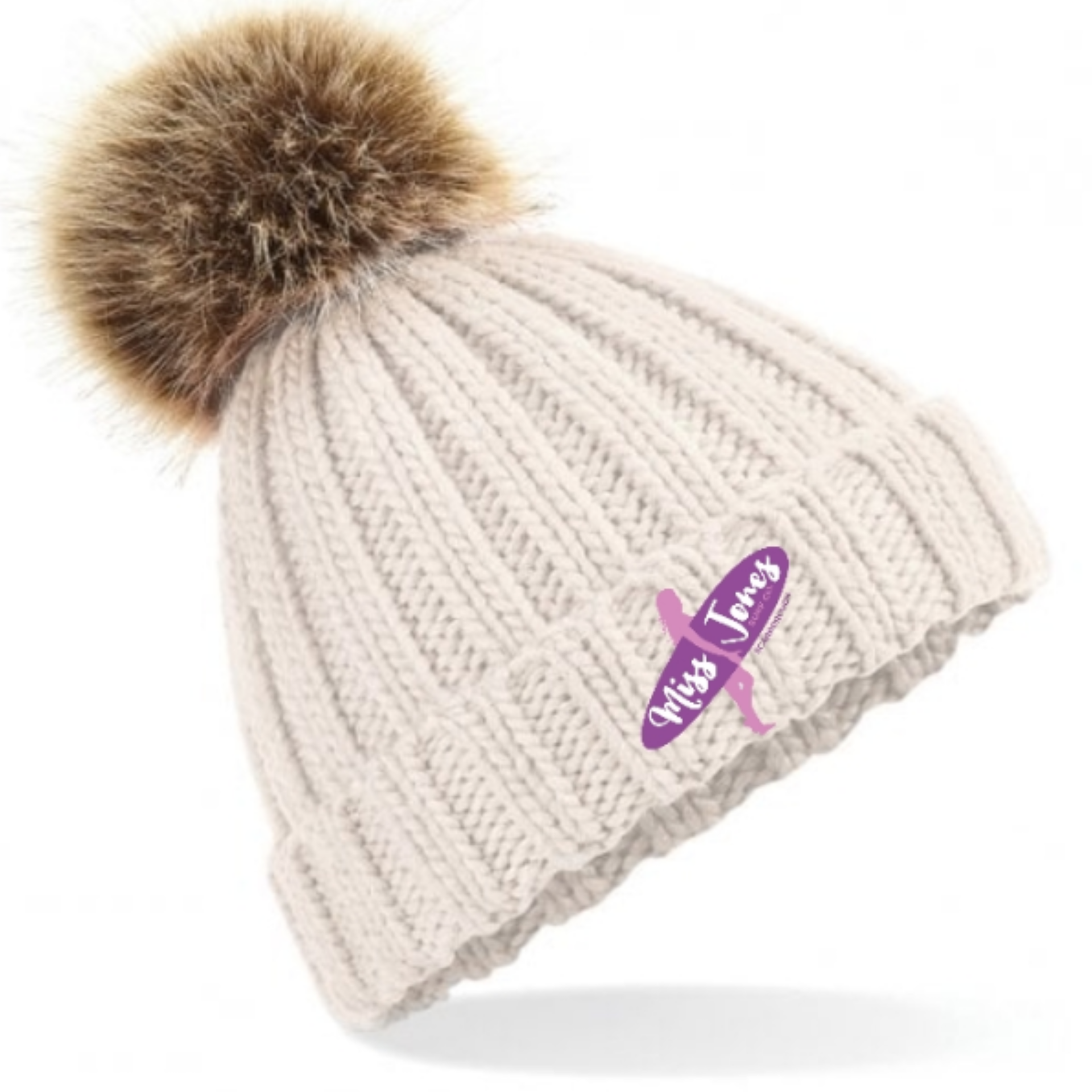 Miss Jones - Fur Pom Pom - Oatmeal