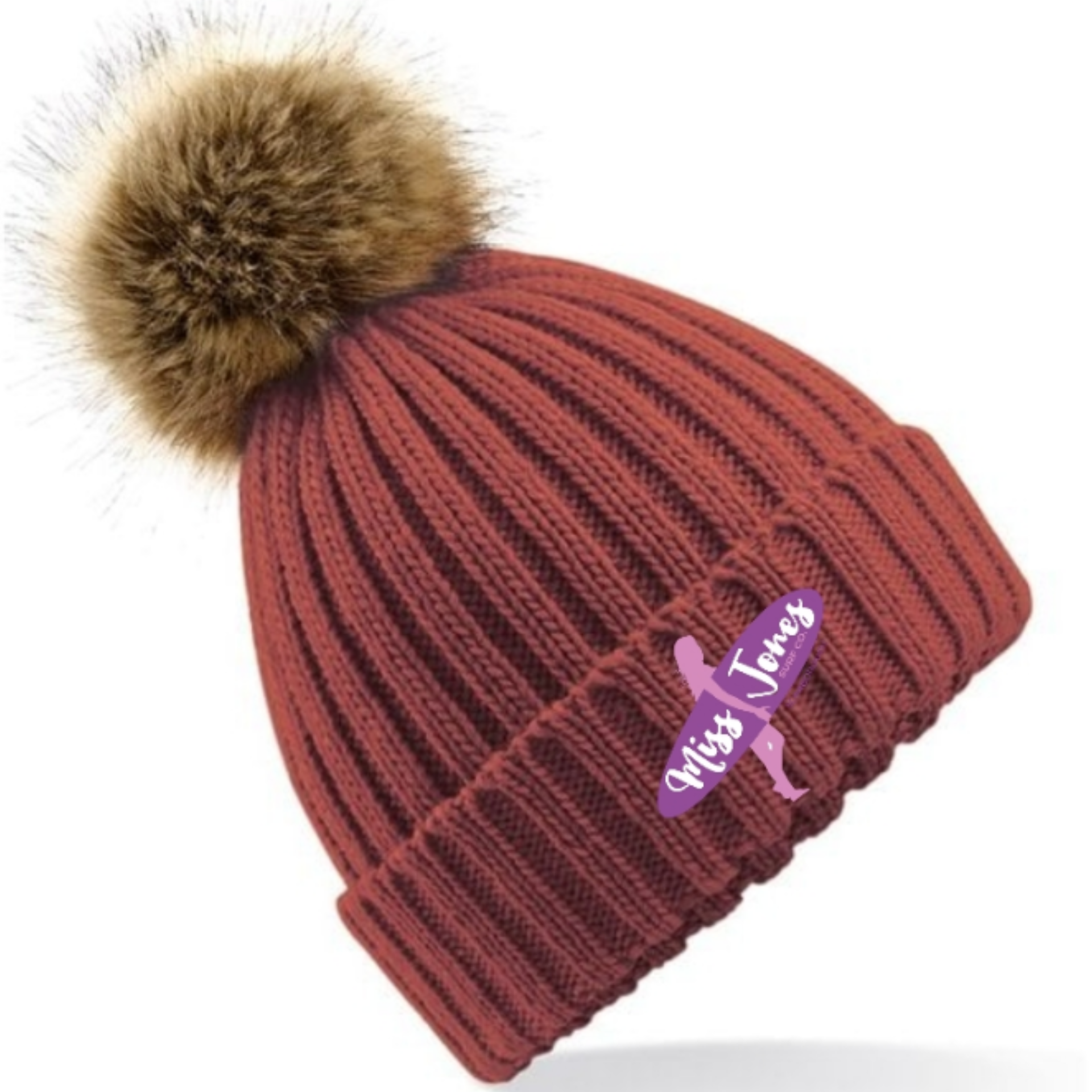 Miss Jones - Fur Pom Pom - Orange Rust