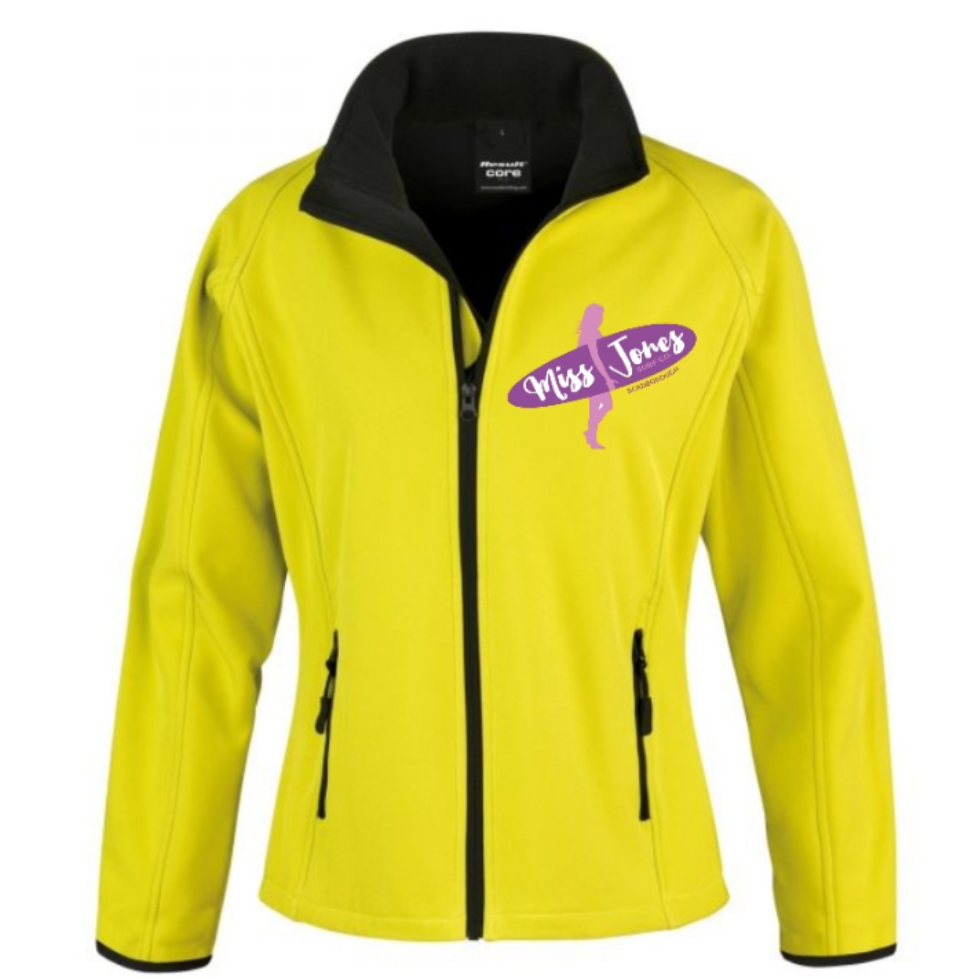 Miss Jones - Core Softshell Jacket - Yellow / Black