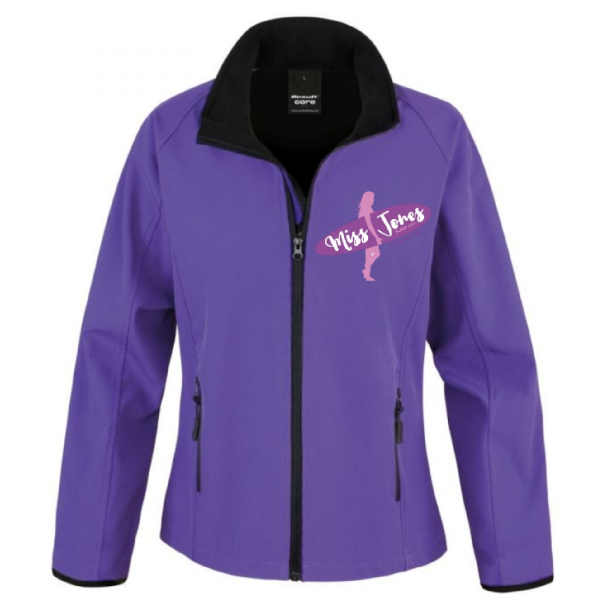 Miss Jones - Core Softshell Jacket - Purple / Black