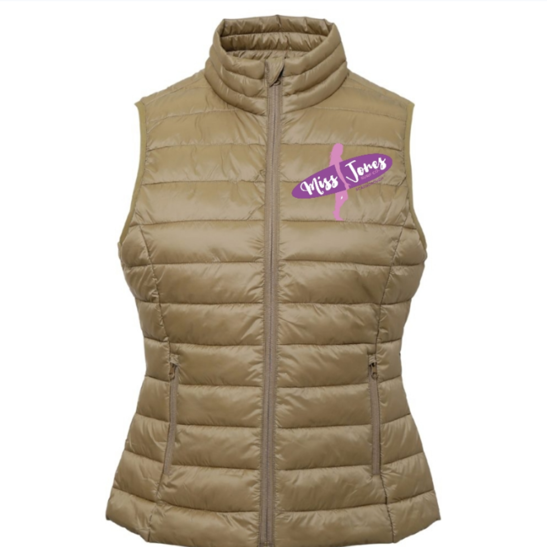 Miss Jones - Terrain Padded Gilet - Khaki