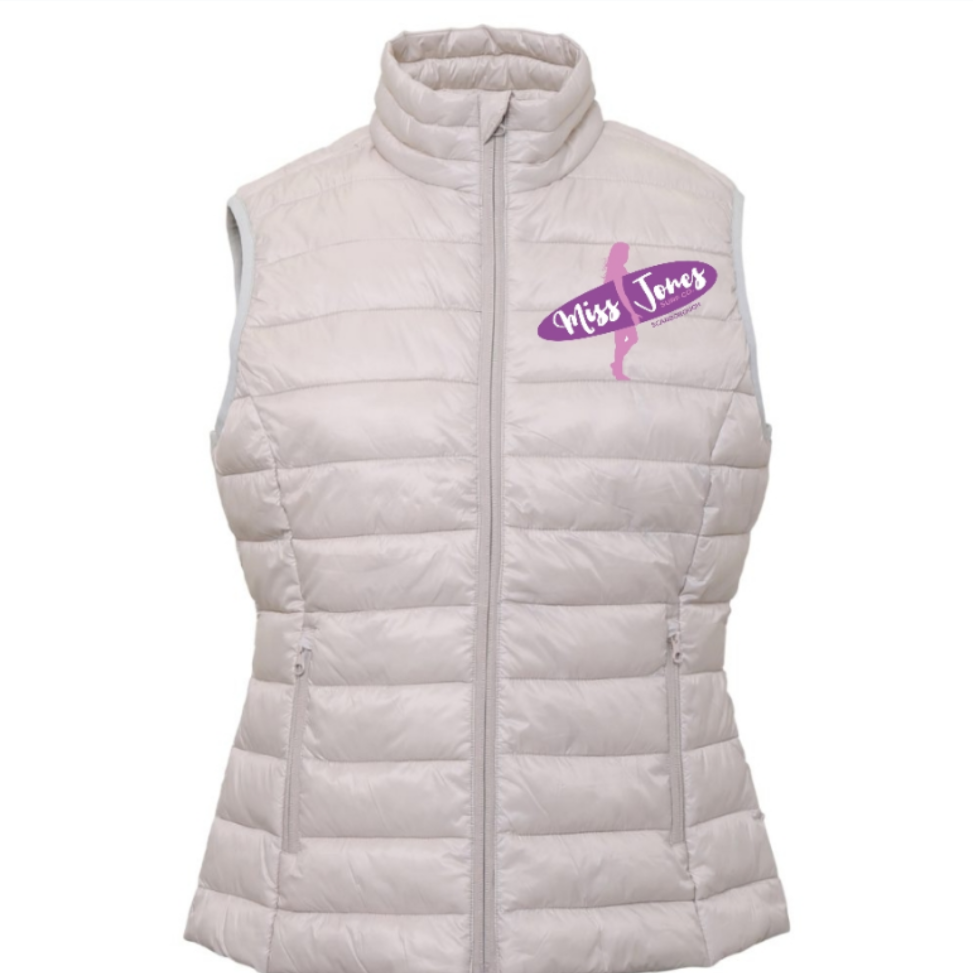 Miss Jones - Terrain Padded Gilet - Oyster White