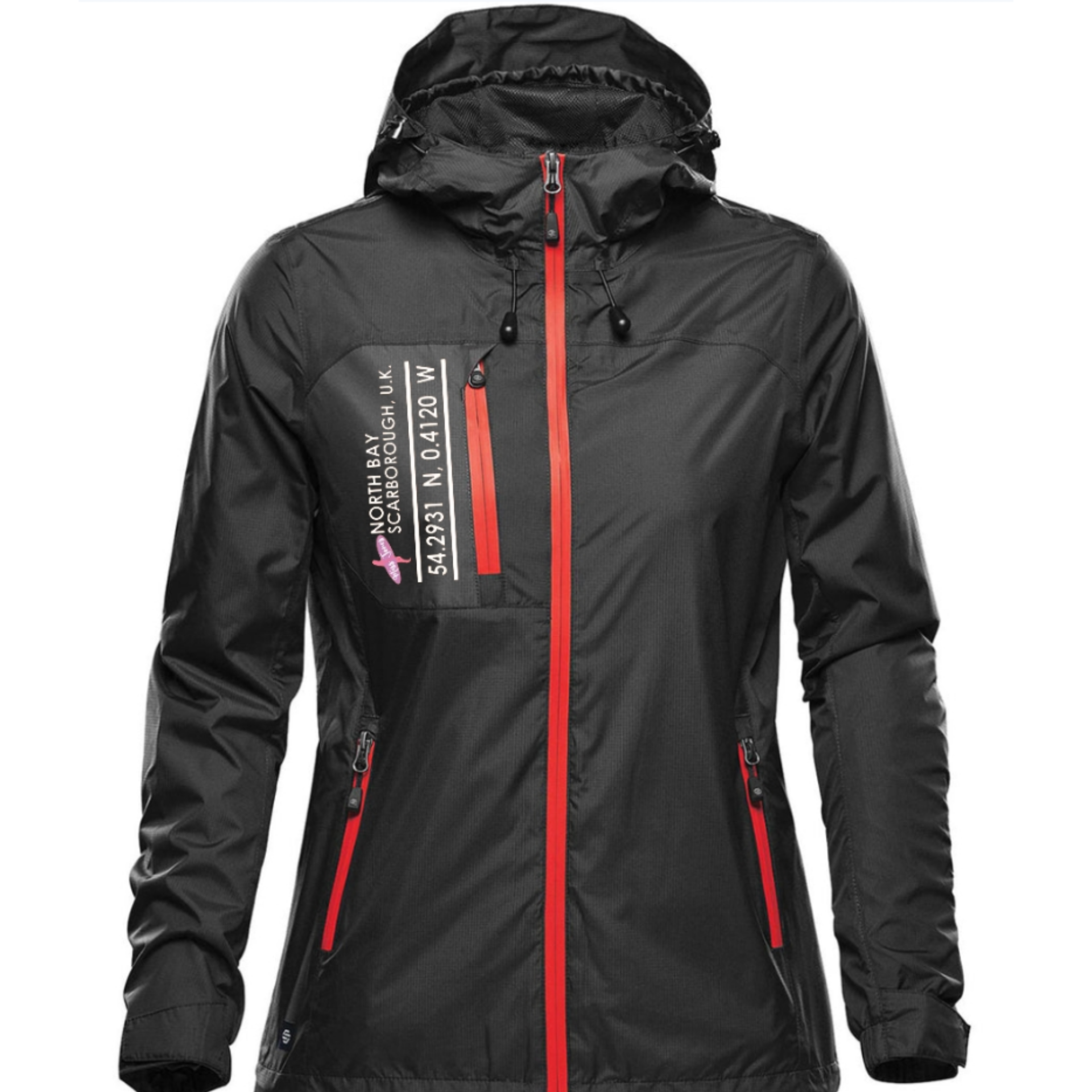 Miss Jones - Olympia Shell - Black / Bright Red
