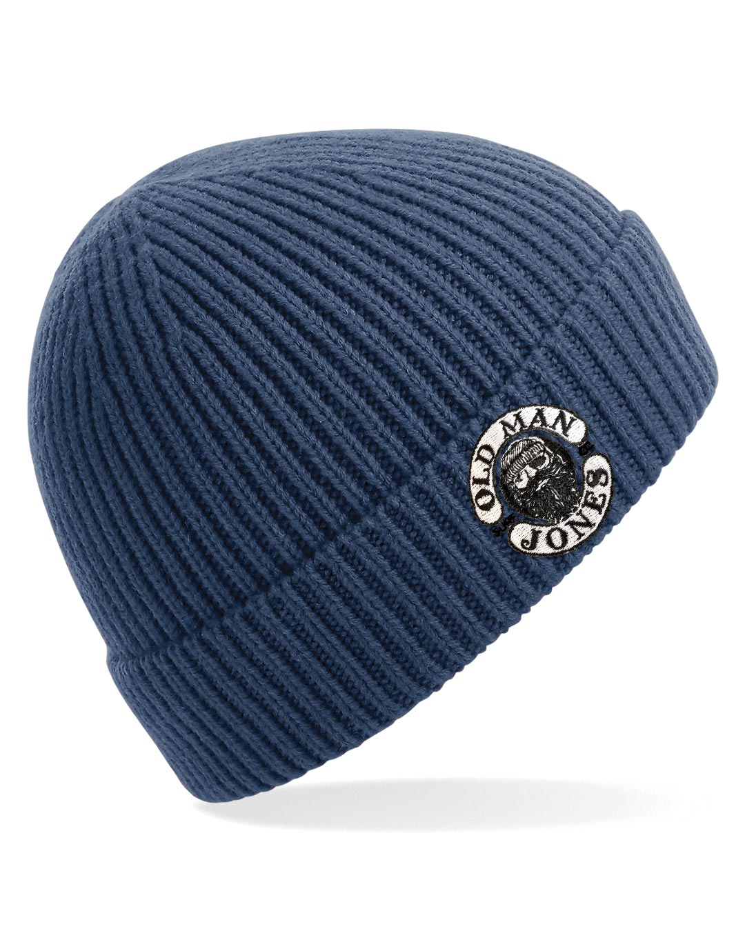 Chunky adult Ribbed Beanie - Steel Blue