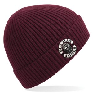 Chunky adult Ribbed Beanie - Burgundy