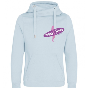 Miss Jones Stitched Logo -Sky Blue - Cross Hood