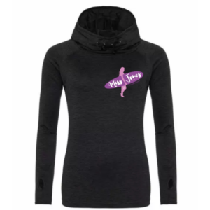 Miss Jones Logo - Black Slate - Cowl Neck