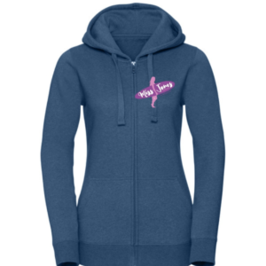 Miss Jones Stitched Logo - Ocean - Zipped
