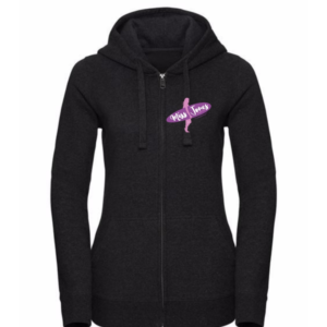 Miss Jones Stitched Logo - Charcoal - Zipped