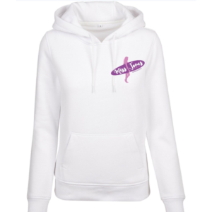 Miss Jones Stitched Logo - White - 100% Organic