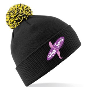 Miss Jones - Two Tone Pom Pom - Black / Yellow