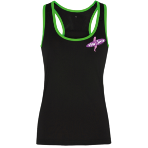 Miss Jones - Panelled Fitness Vest - Black / Lightning Green