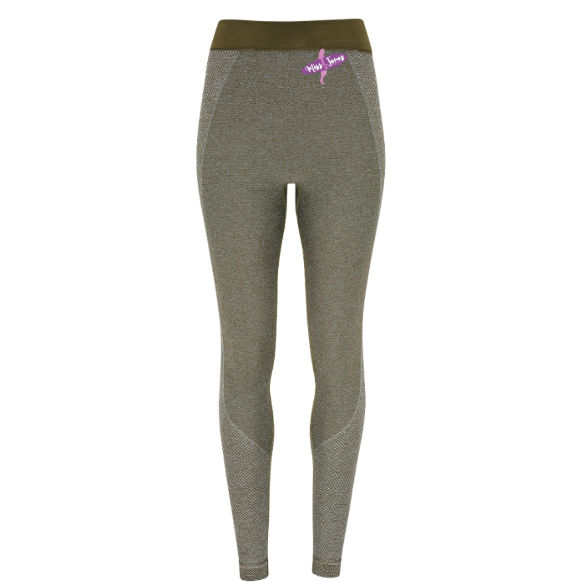 Miss Jones - 3D Fit Seamless Sports Leggings  - Olive