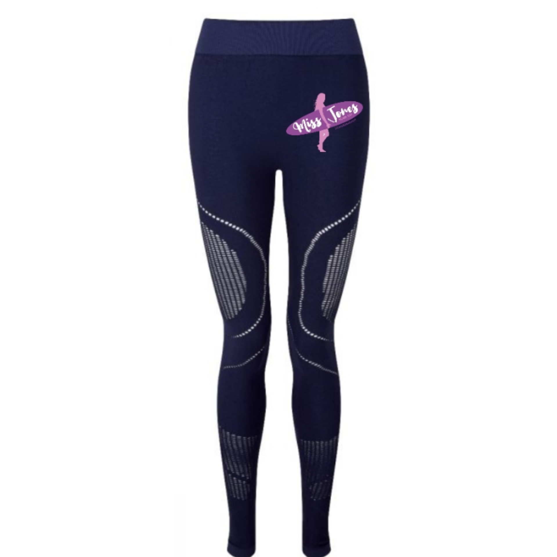 Miss Jones - 3D Seamless Reveal Leggings  - Navy