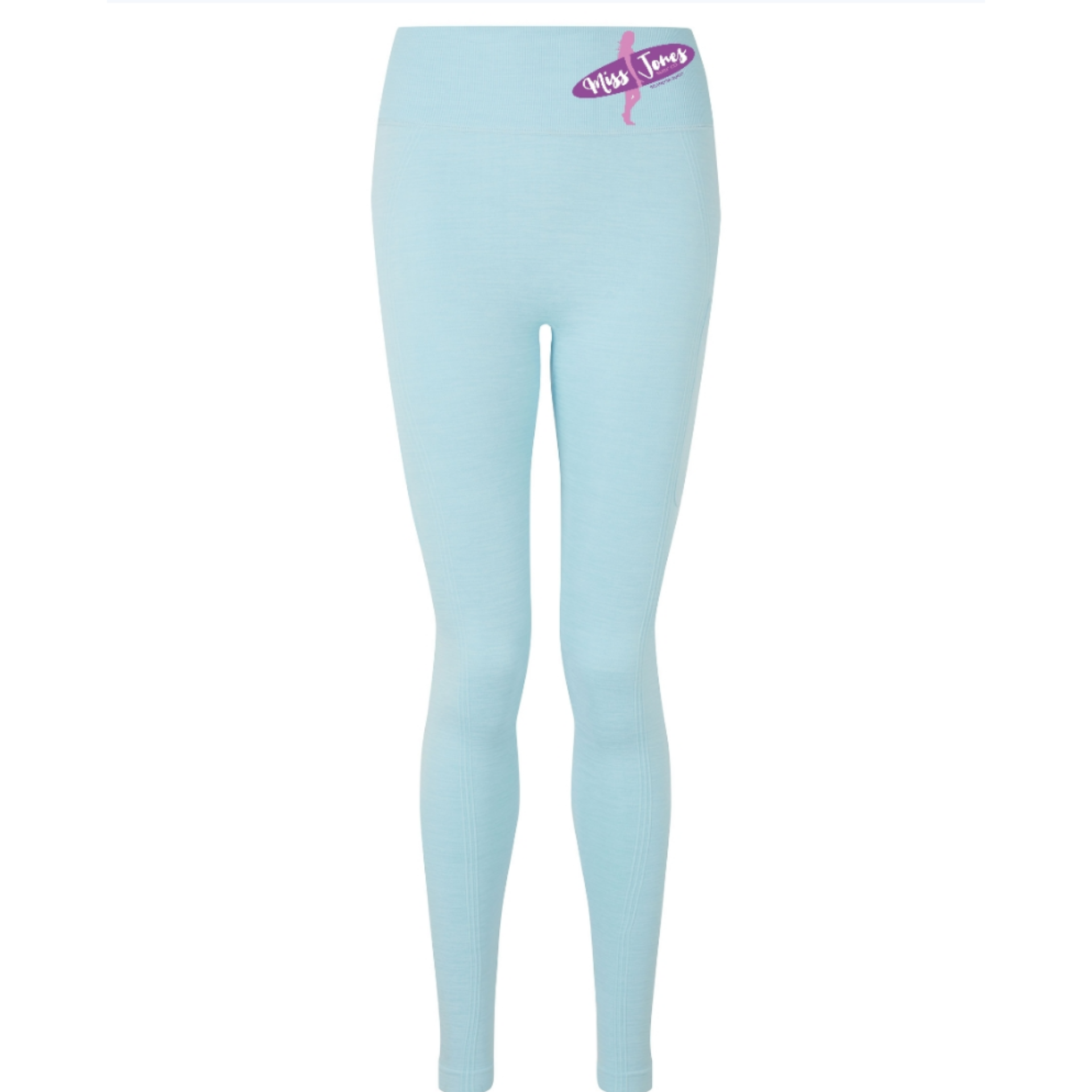 Miss Jones - Recycled Seamless Flex Leggings  - Sky Blue Melange