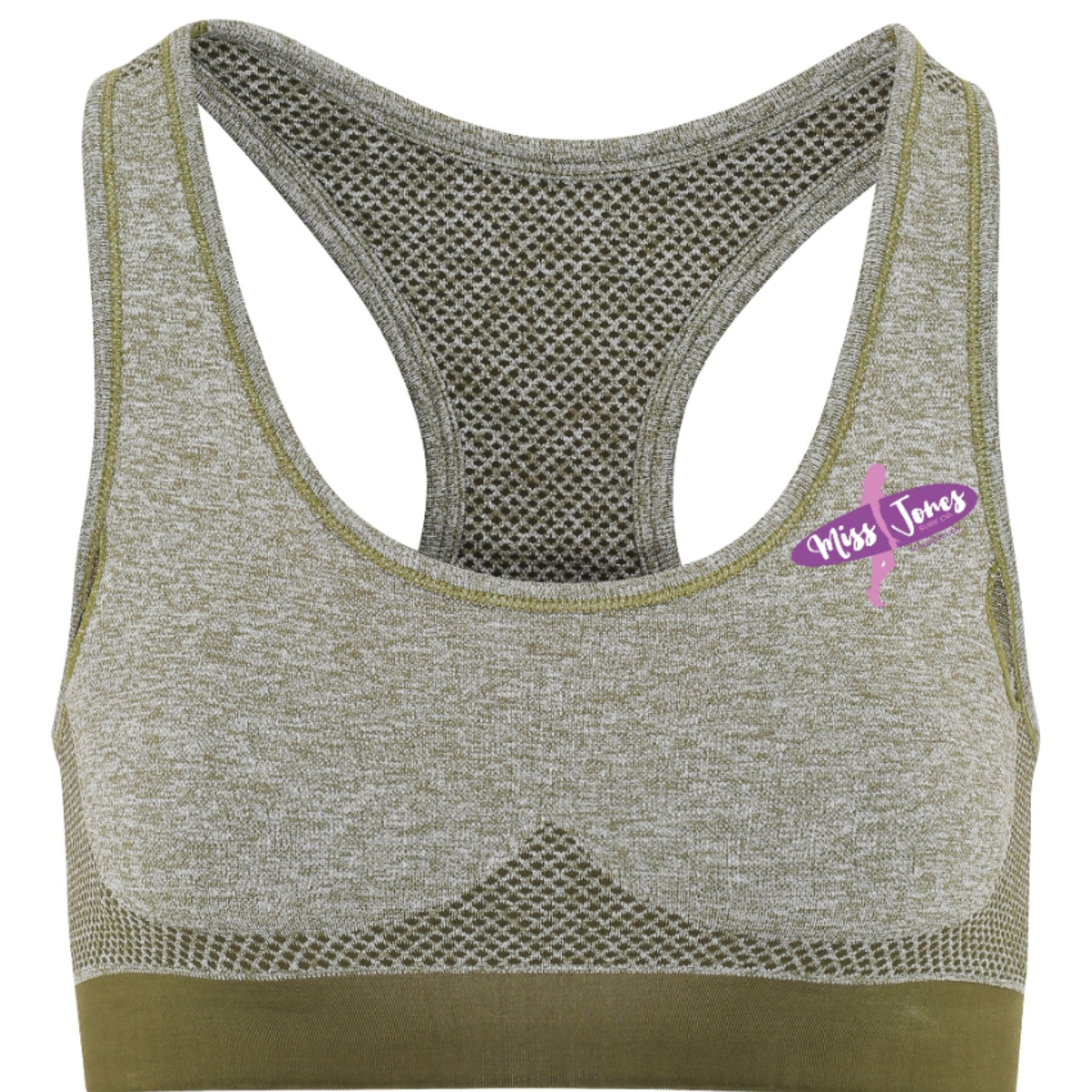 Miss Jones - Seamless 3D Sports Bra - Olive