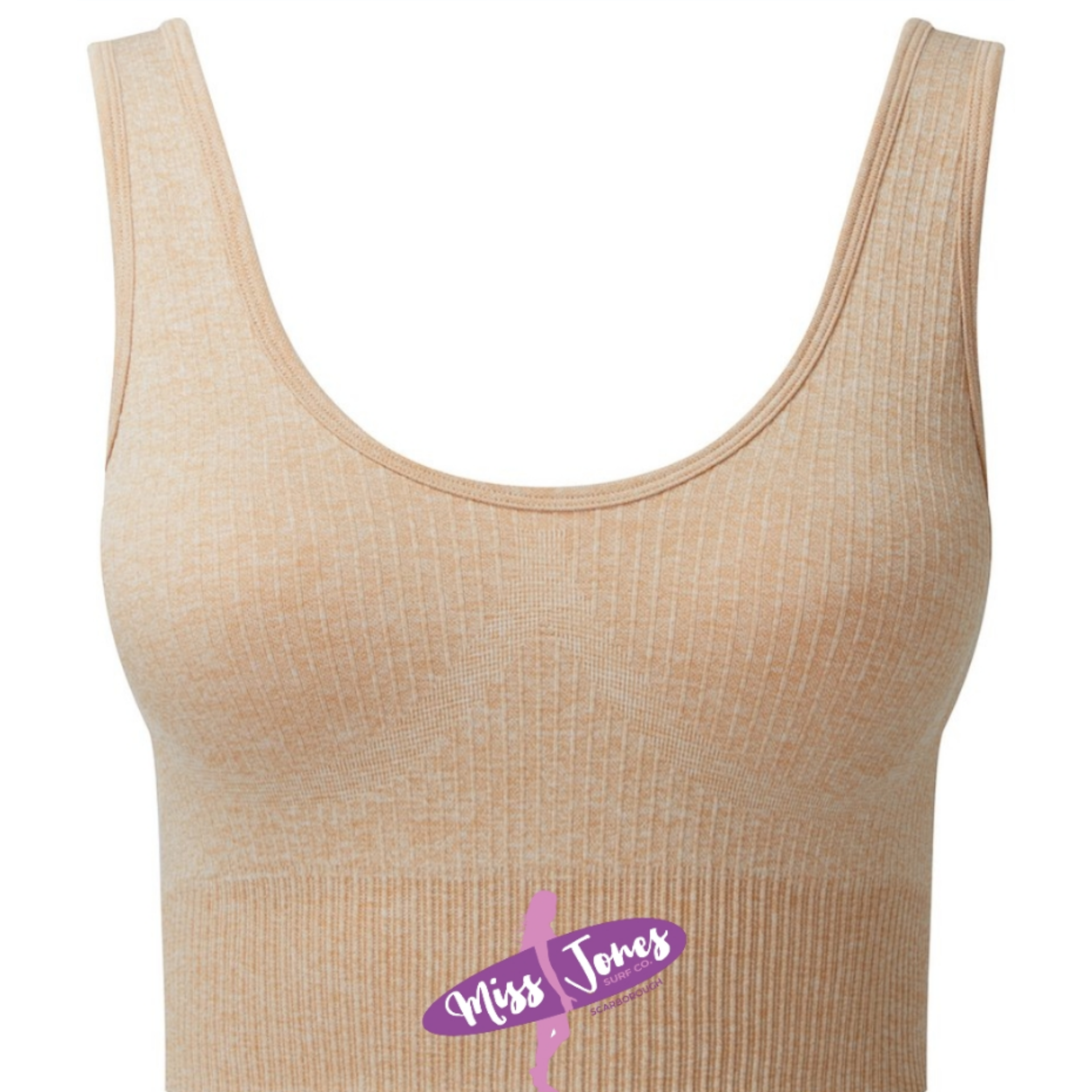Miss Jones - Seamless 3D Sports Bra - Nude Melange