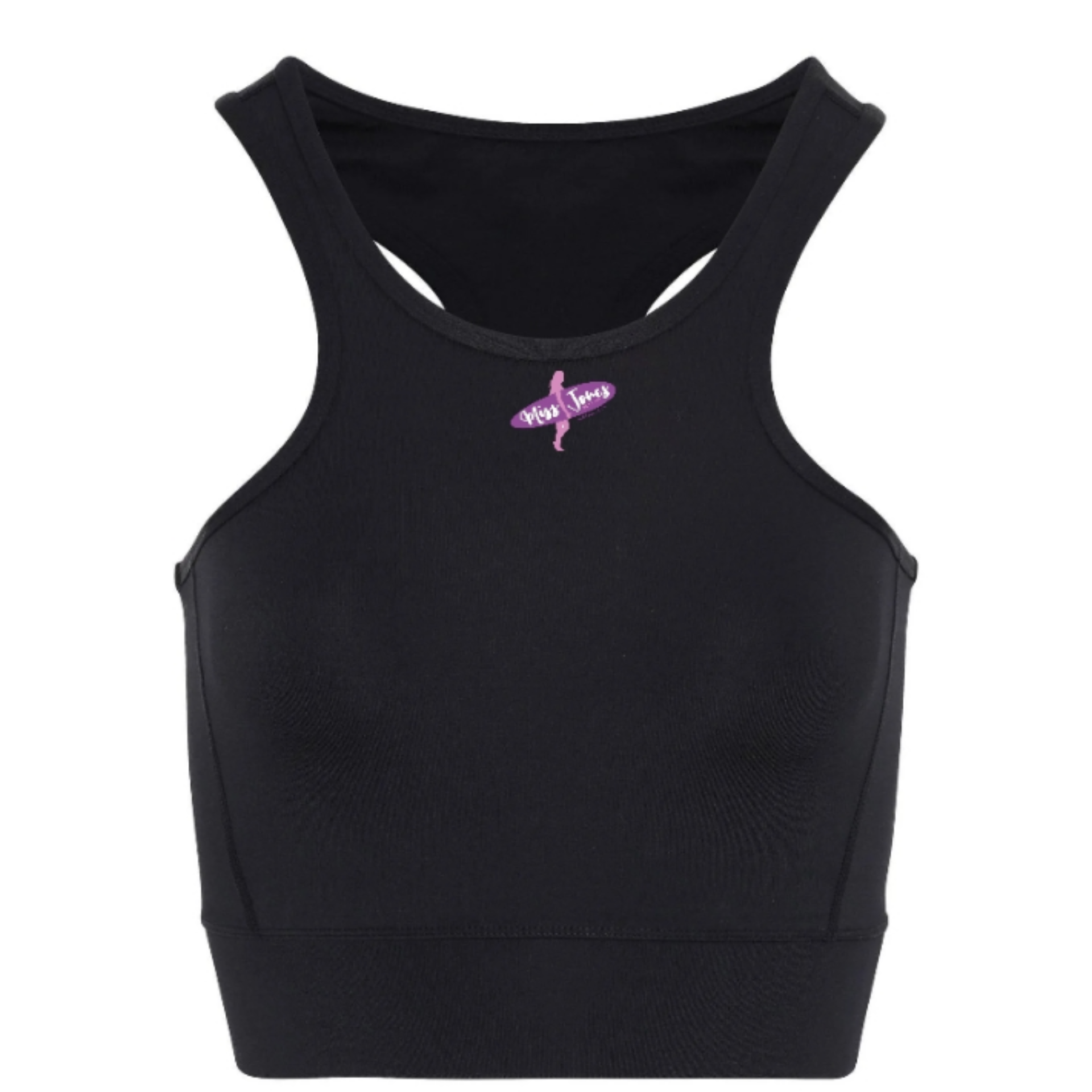 Miss Jones - Mid Length Sports Bra - Black