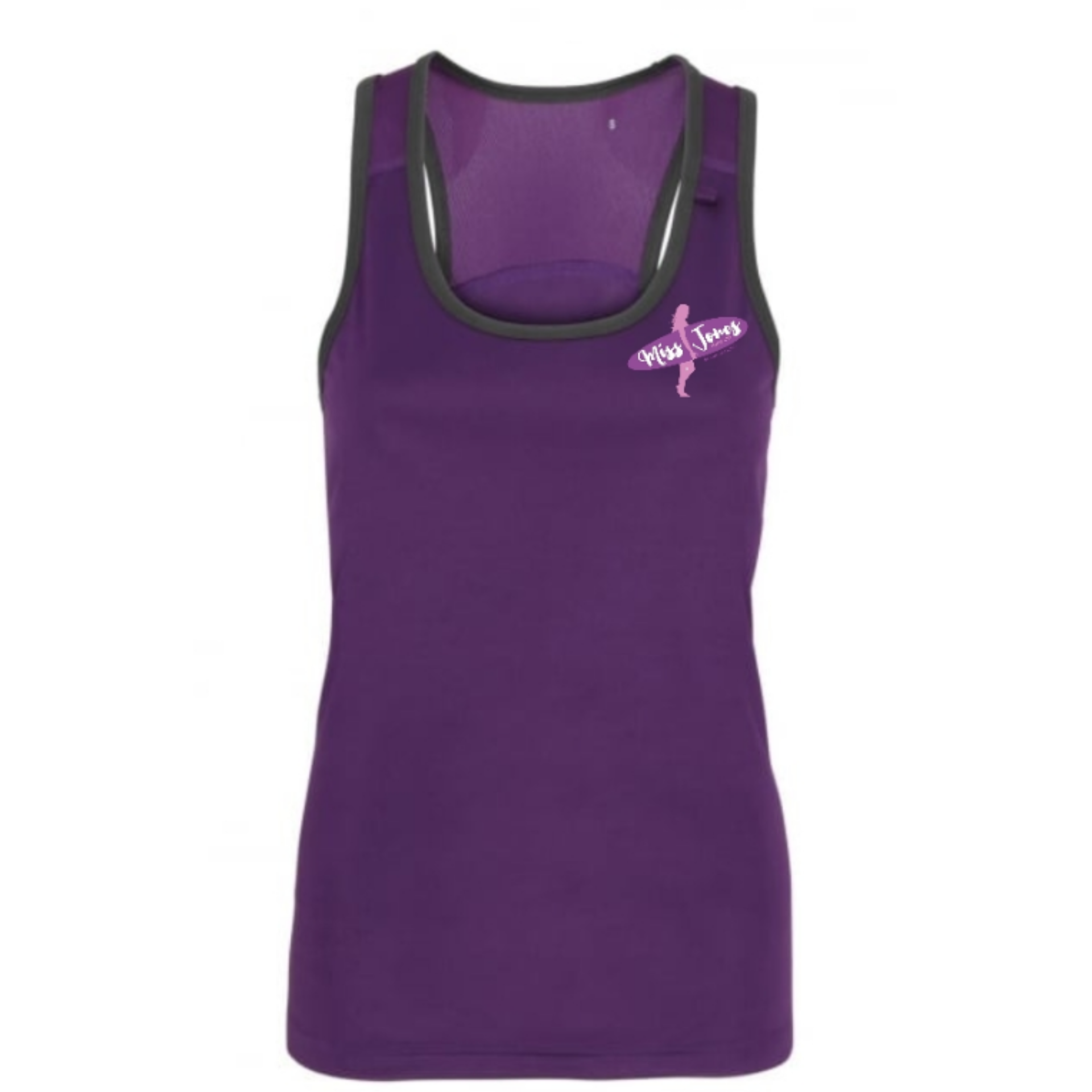 Miss Jones - Panelled Fitness Vest  - Purple