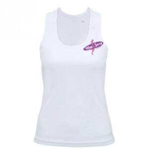 Miss Jones - Panelled Fitness Vest  - White