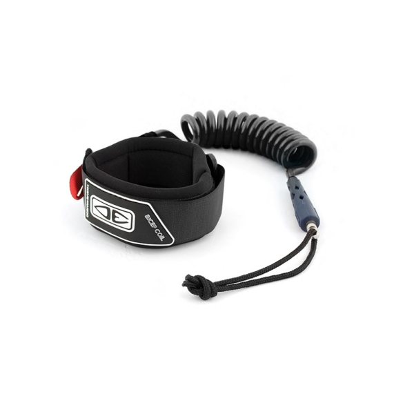 O&E BICEP COILED BODYBOARD LEASH - BLACK
