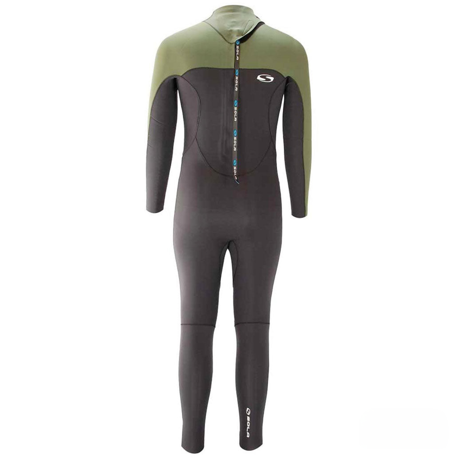 Sola / H20 / 4-3mm / Back Zip / Black / Green Arm - Image 2