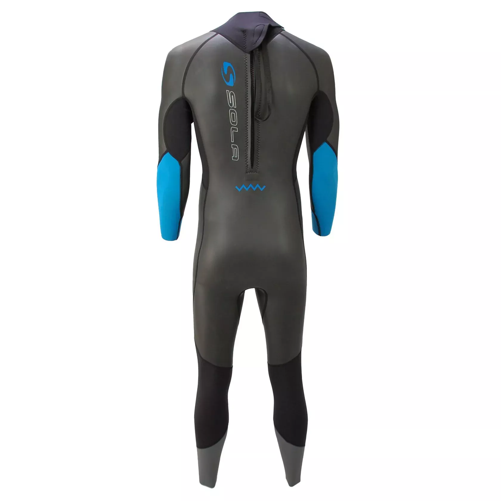 Sola / Open Water / 3-2mm / Back Zip / Black / Blue - Image 2
